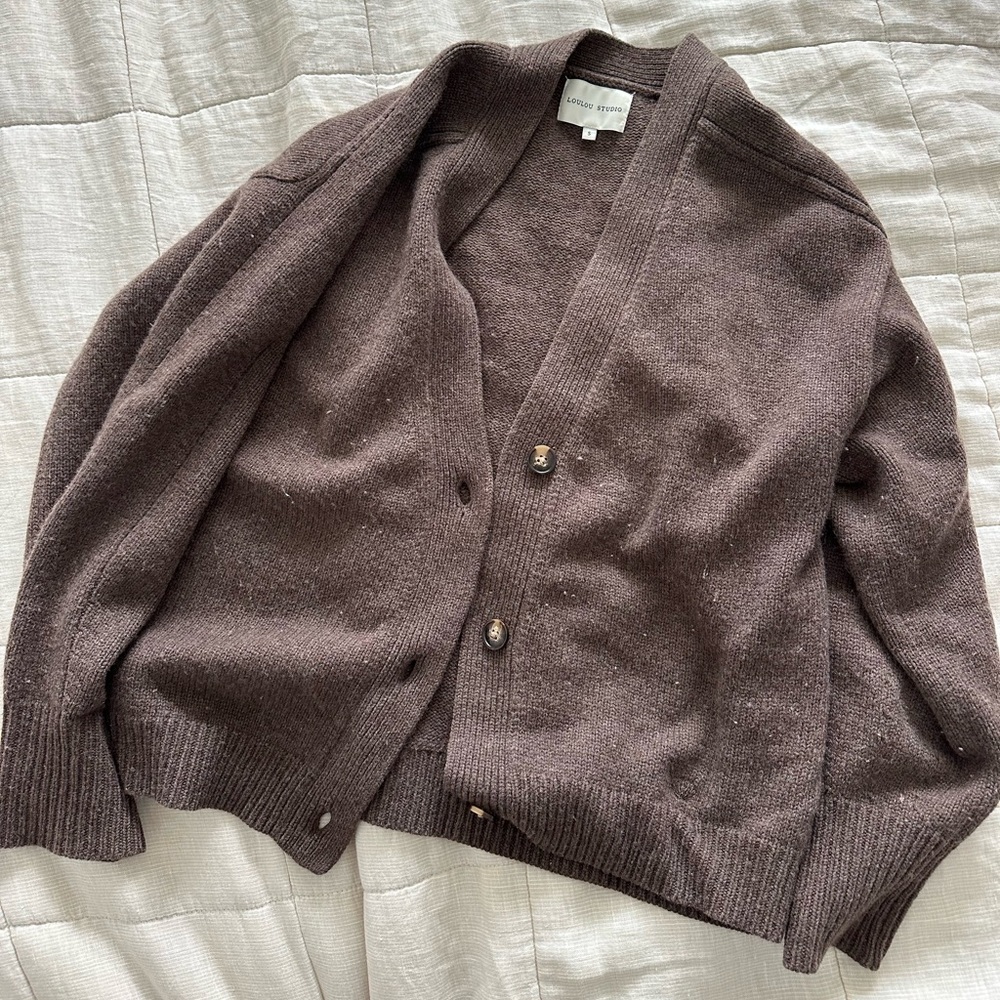 Loulou Studio Taupe Knit Cardigan